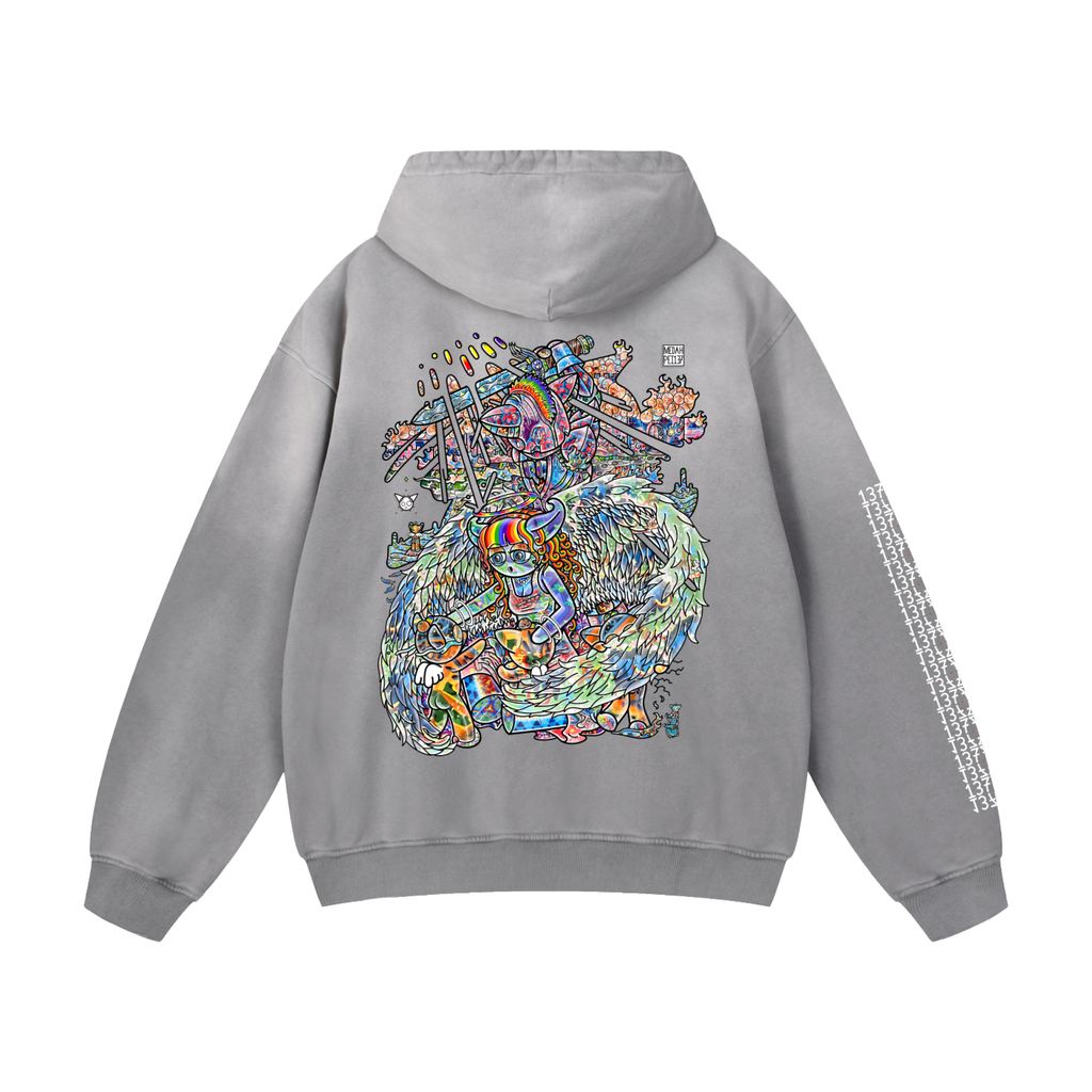 Another Day In Paradise - Heavyweight Sunfade Oversized Hoodie