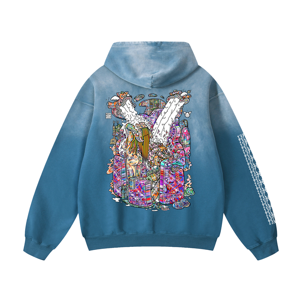 Shower Time - Heavyweight Sunfade Oversized Hoodie