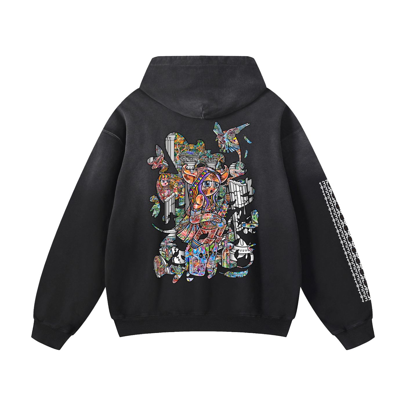 Pois In Ruins - Heavyweight Sunfade Oversized Hoodie