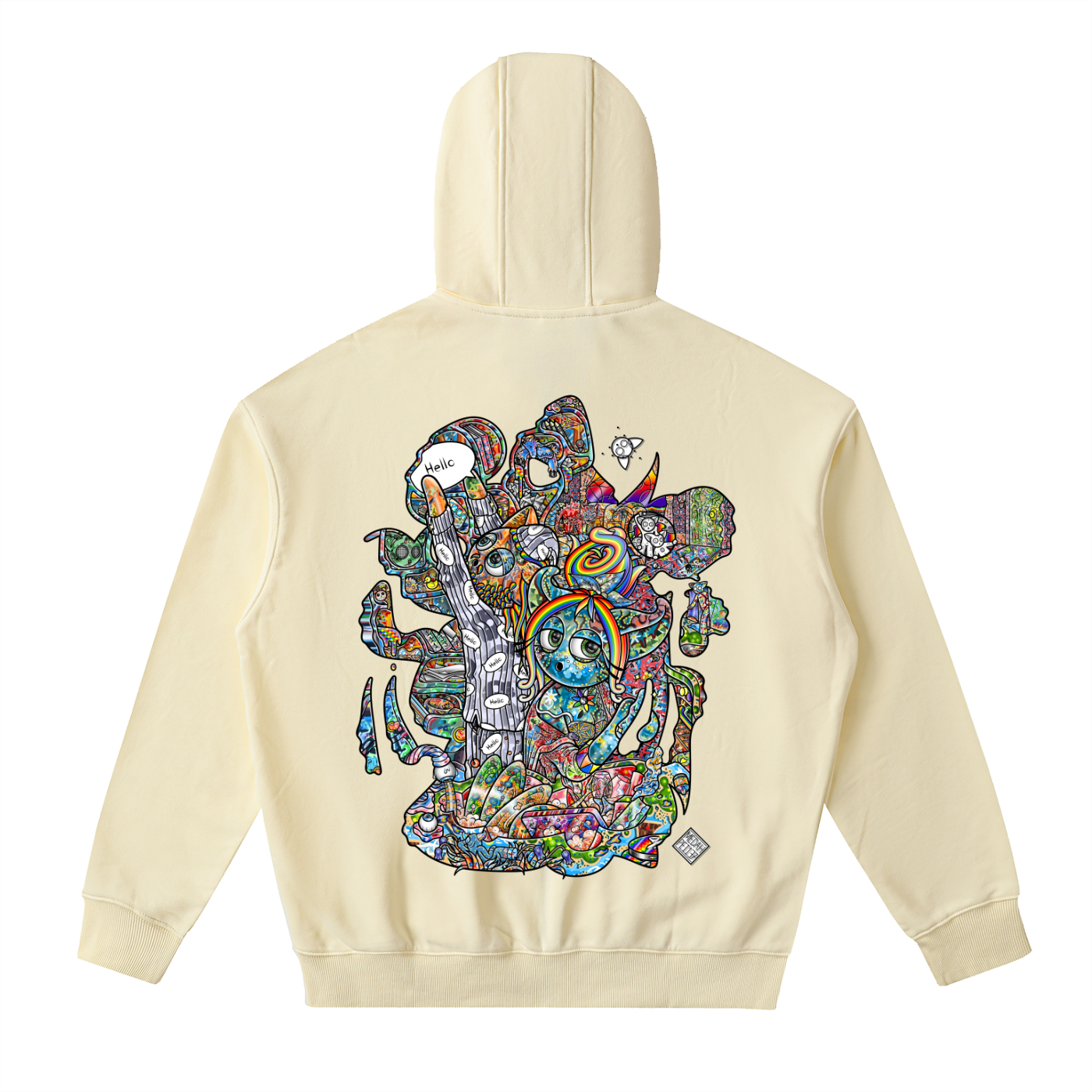 Tidying Up Sentimental Sensibilities - Drop-Shoulder Zip Up Hoodie