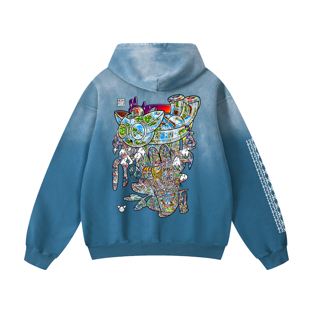 Master Of Elements - Heavyweight Sunfade Oversized Hoodie