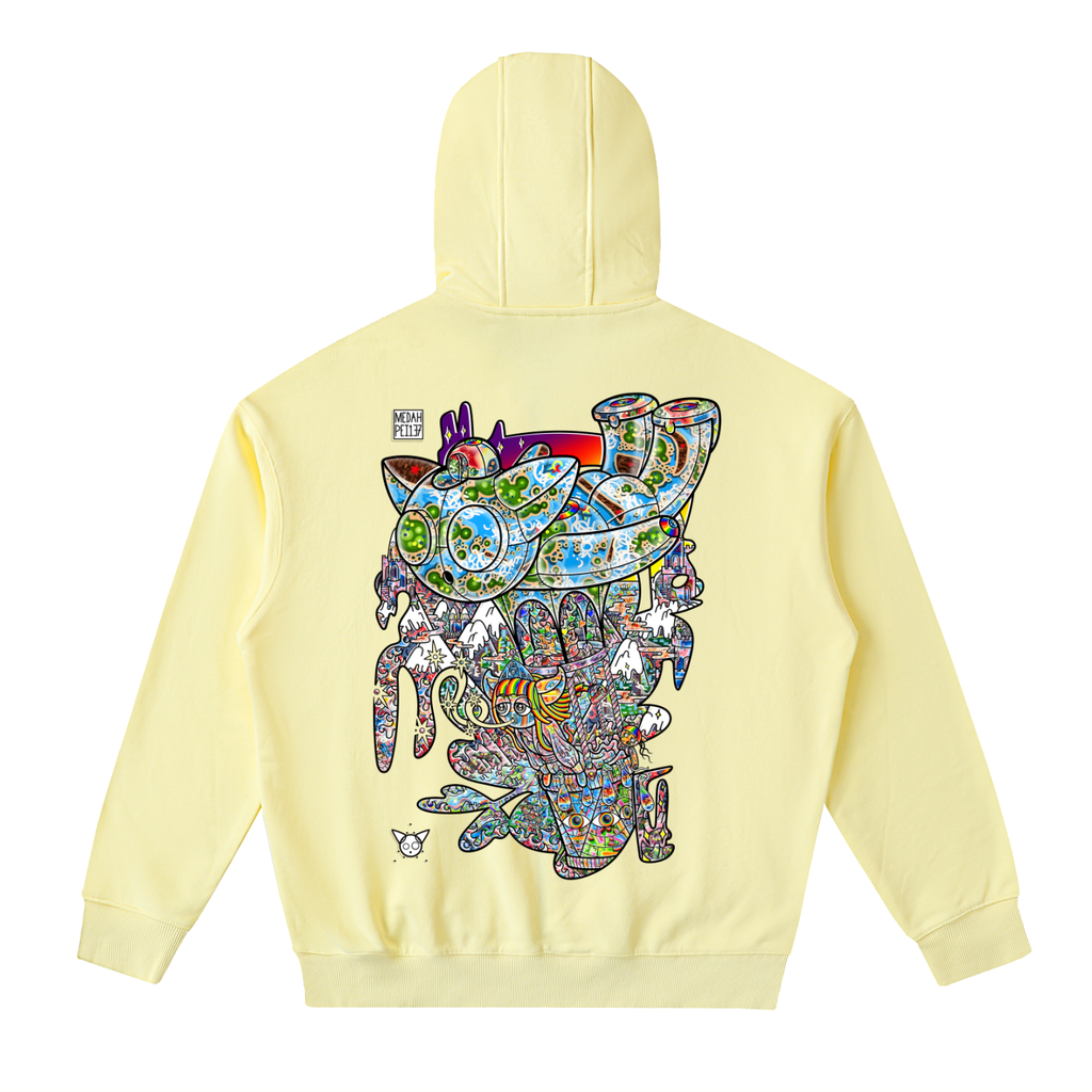 Master Of Elements - Drop-Shoulder Zip Up Hoodie