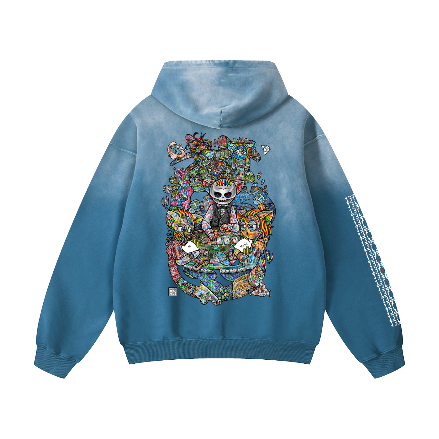 Two Truths and a Lie- Heavyweight Sunfade Oversized Hoodie
