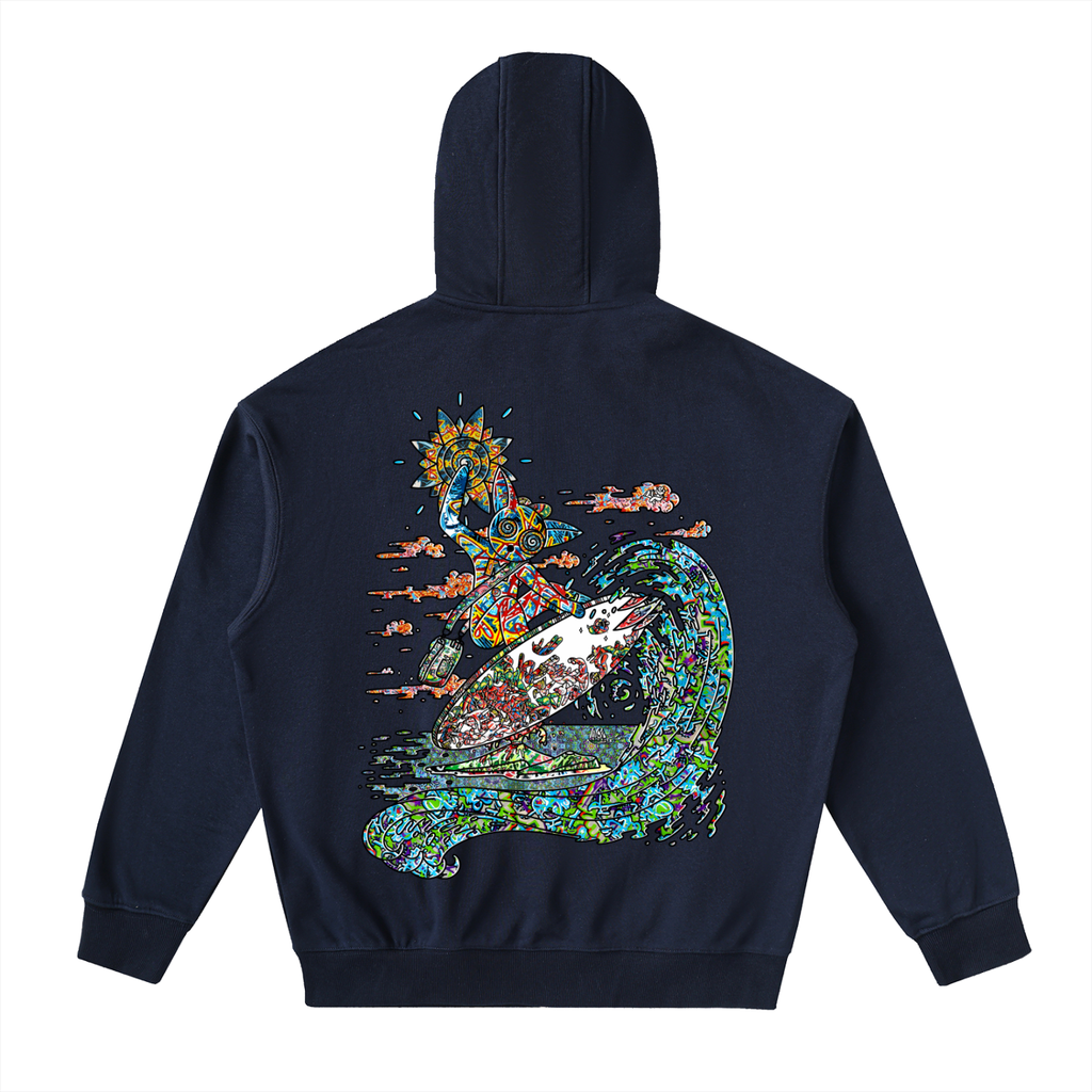 Spun On The Spin - Drop-Shoulder Zip Up Hoodie