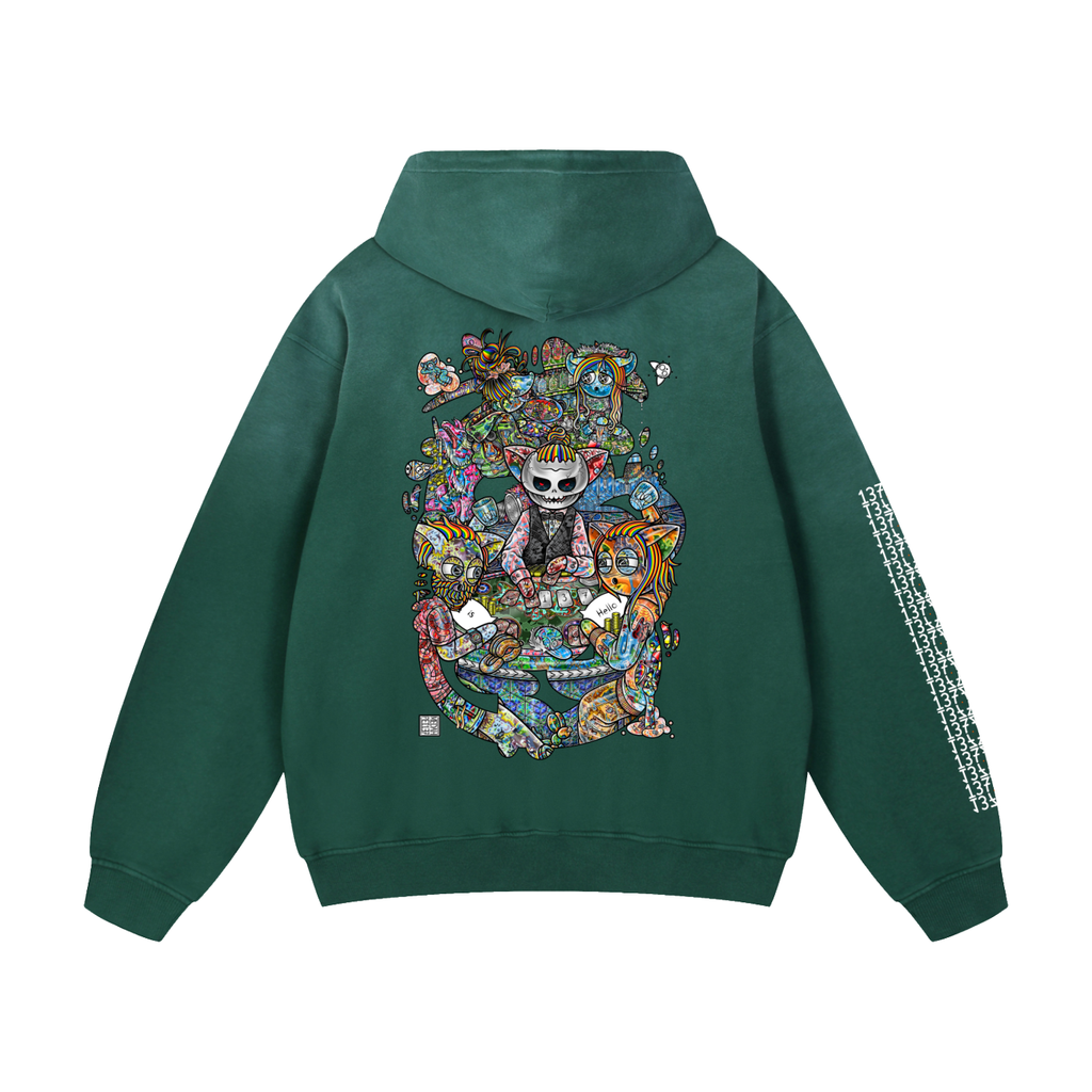 Two Truths and a Lie- Heavyweight Sunfade Oversized Hoodie