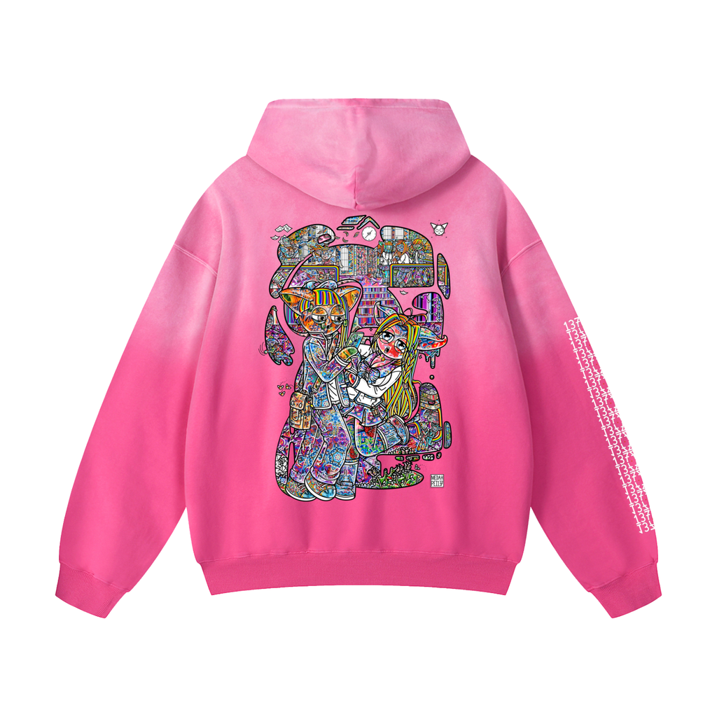 Slice Of Pei - Heavyweight Sunfade Oversized Hoodie