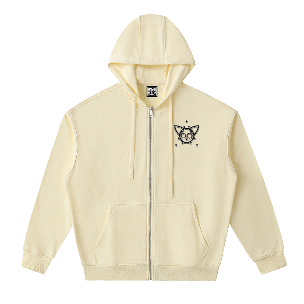 Never Finished Shopping - Drop-Shoulder Zip Up Hoodie