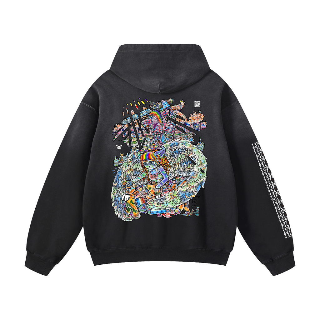 Another Day In Paradise - Heavyweight Sunfade Oversized Hoodie