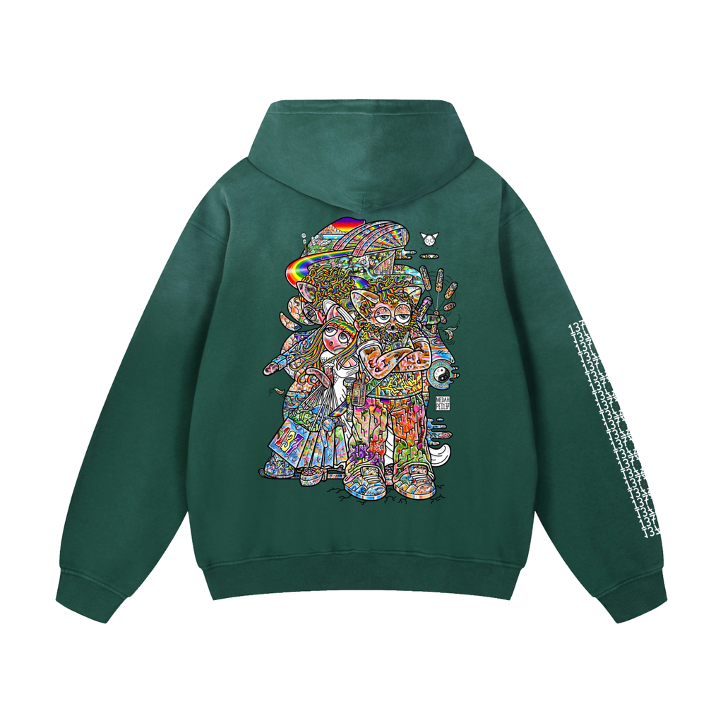 Never Finished Shopping - Heavyweight Sunfade Oversized Hoodie