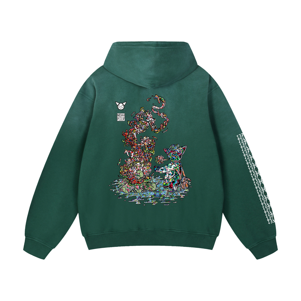 Warming The Gods - Heavyweight Sunfade Oversized Hoodie