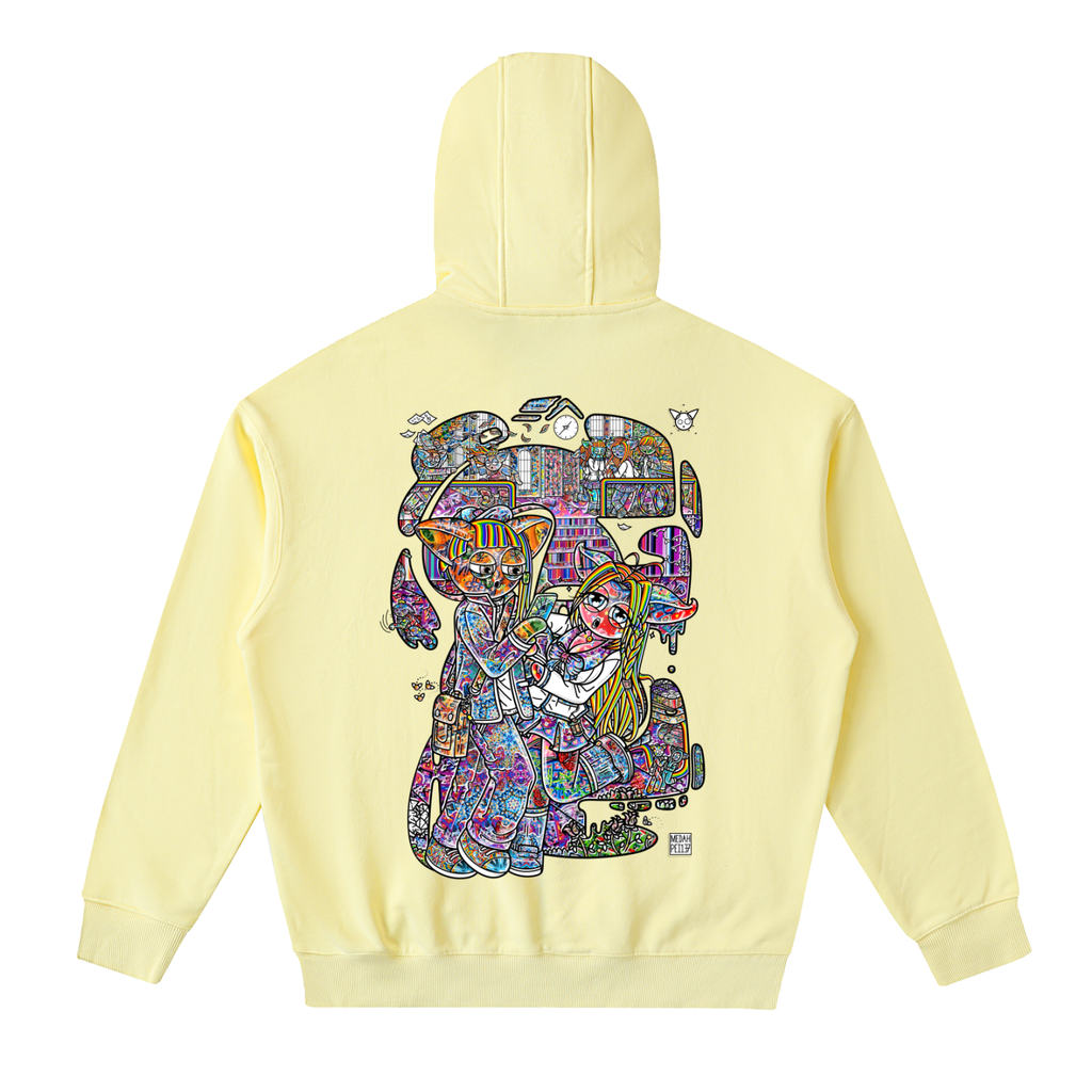 Slice Of Pei - Drop-Shoulder Zip Up Hoodie