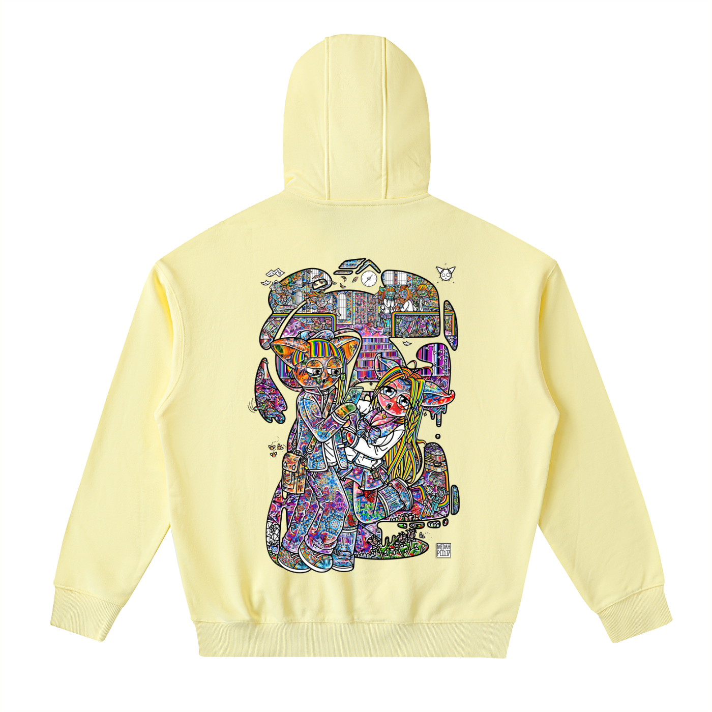 Slice Of Pei - Drop-Shoulder Zip Up Hoodie