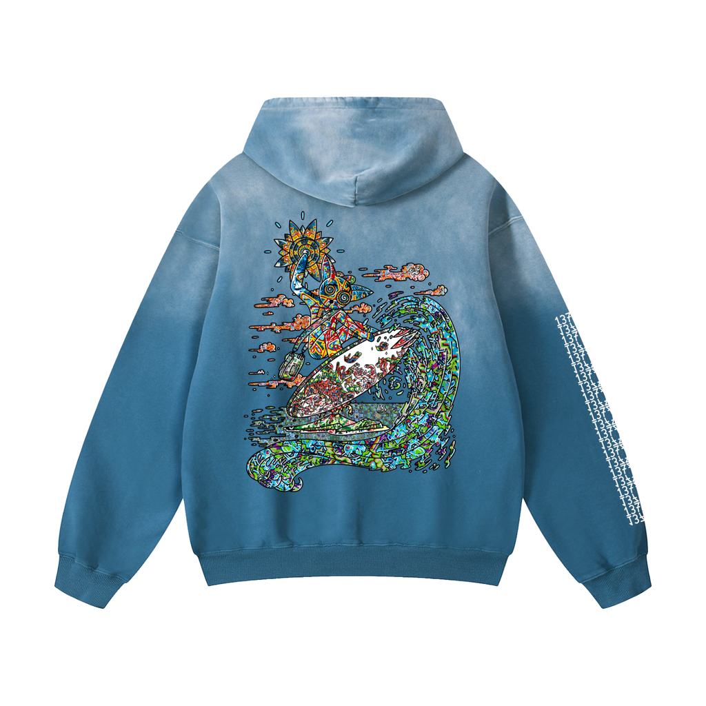 Spun On the Spin - Heavyweight Sunfade Oversized Hoodie