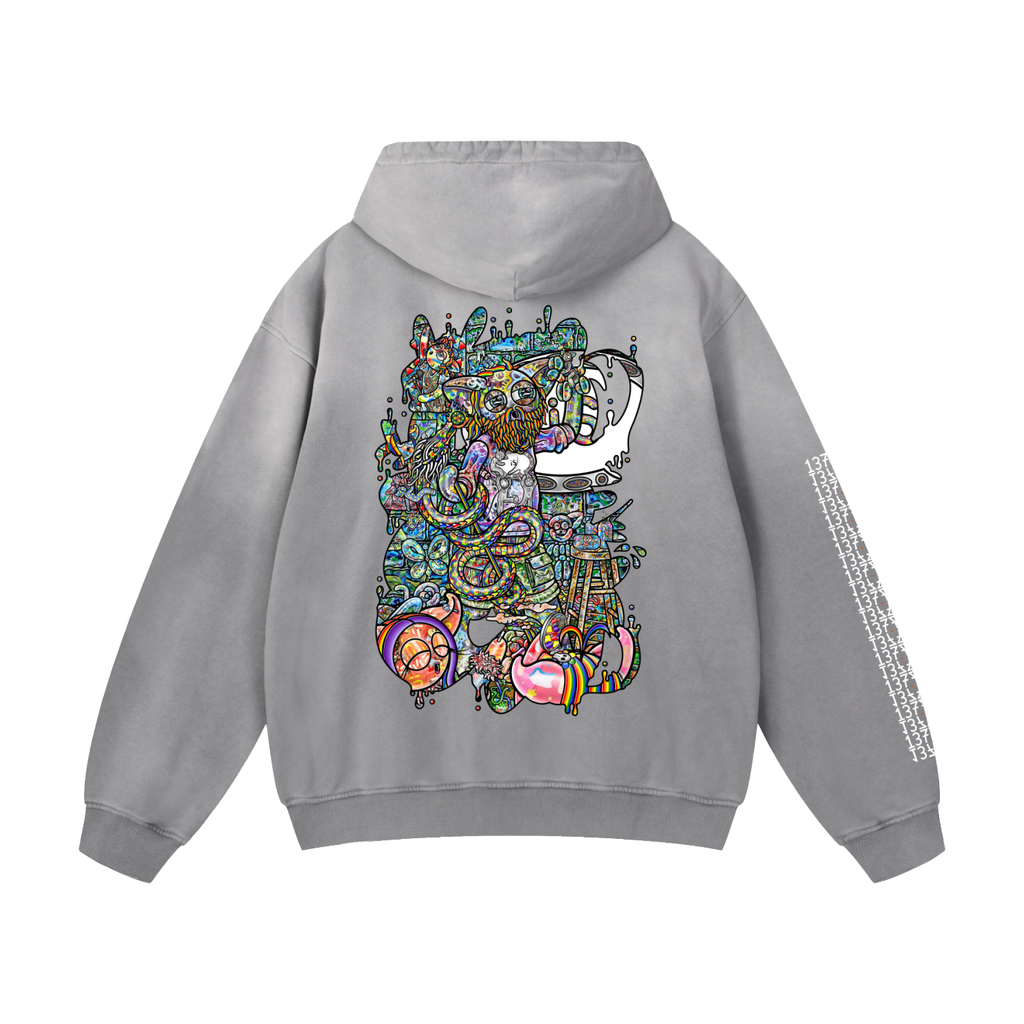 Beautifully Intrinsic Trip - Heavyweight Sunfade Oversized Hoodie