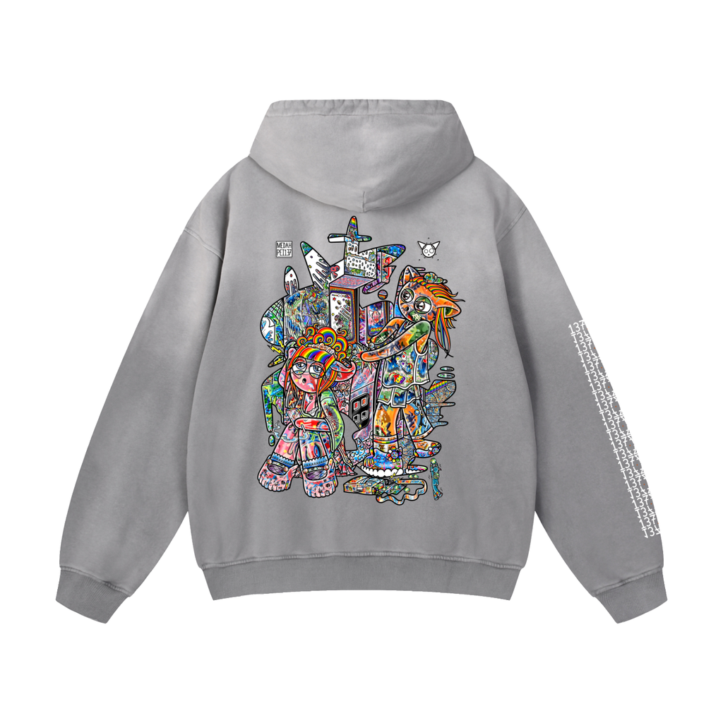 Not A Game - Heavyweight Sunfade Oversized Hoodie