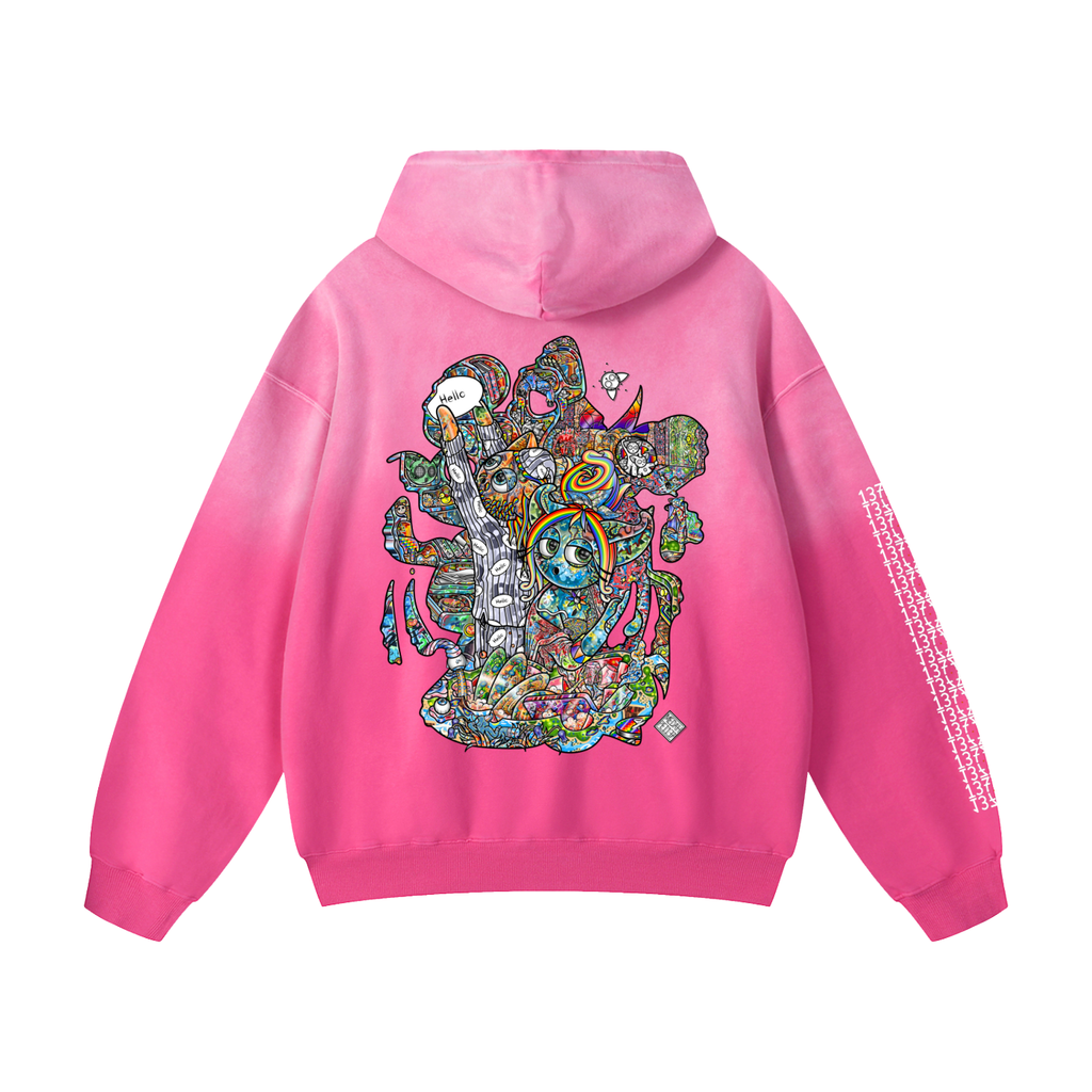 Tidying Up Sentimental Sensibilities - Heavyweight Sunfade Oversized Hoodie