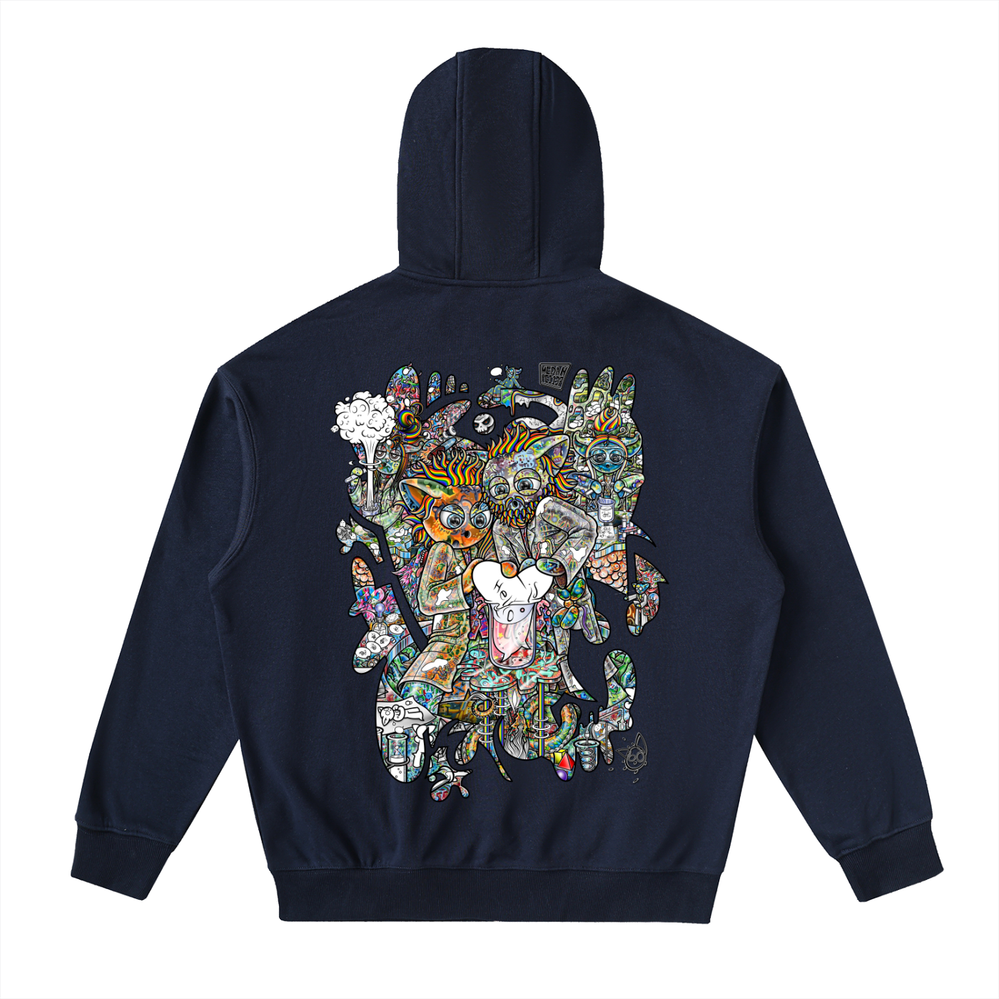 Combination Chatter- Drop-Shoulder Zip Up Hoodie