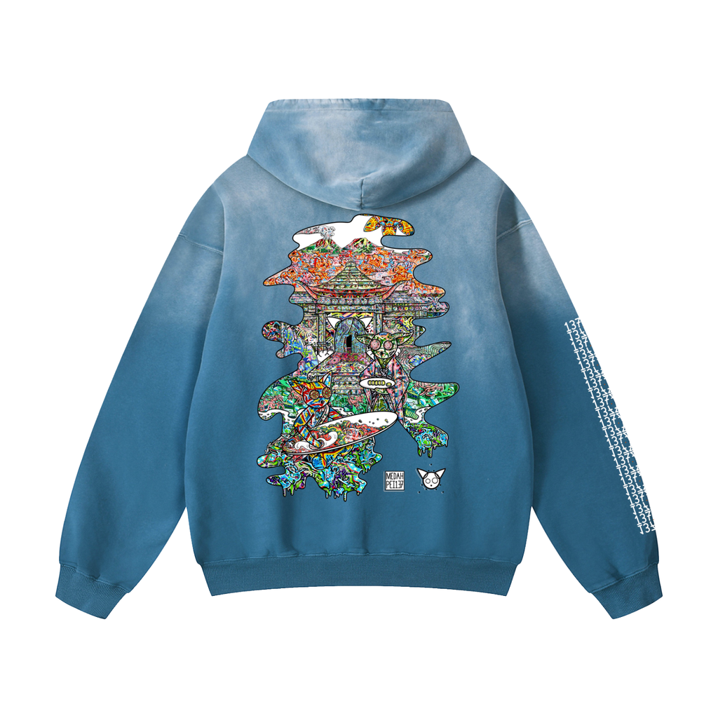 Horizons - Heavyweight Sunfade Oversized Hoodie