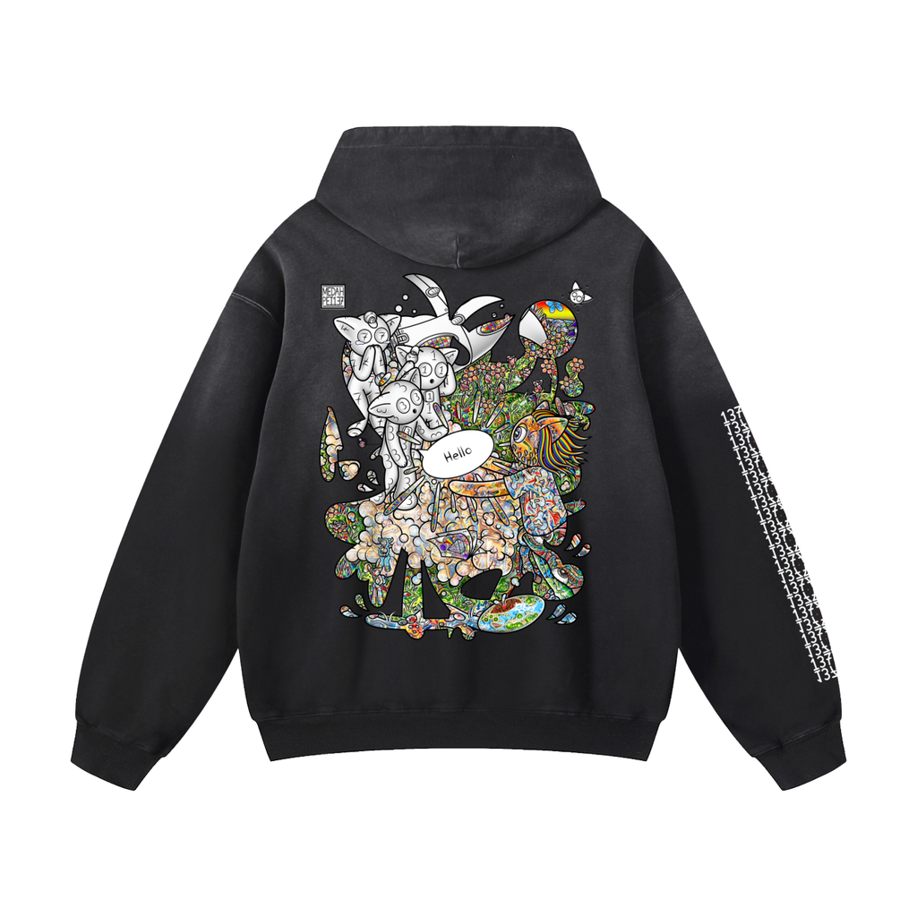 Other Wordly - Heavyweight Sunfade Oversized Hoodie