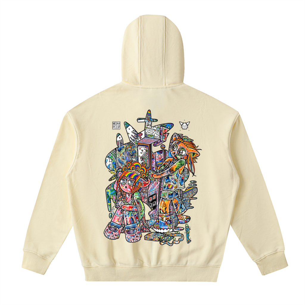 Not A Game - Drop-Shoulder Zip Up Hoodie