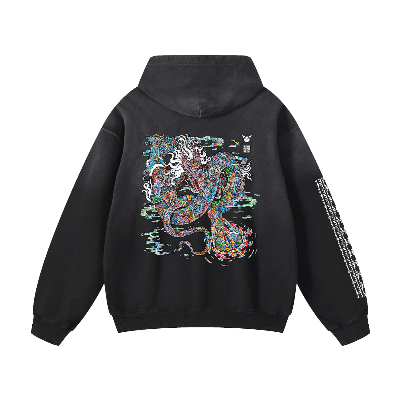 Face Off - Heavyweight Sunfade Oversized Hoodie