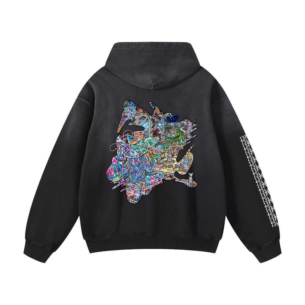 Face On - Heavyweight Sunfade Oversized Hoodie