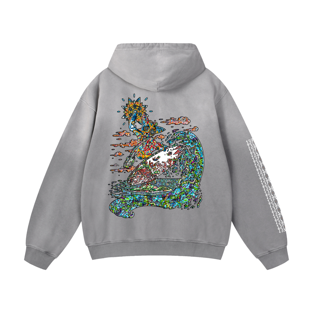 Spun On the Spin - Heavyweight Sunfade Oversized Hoodie