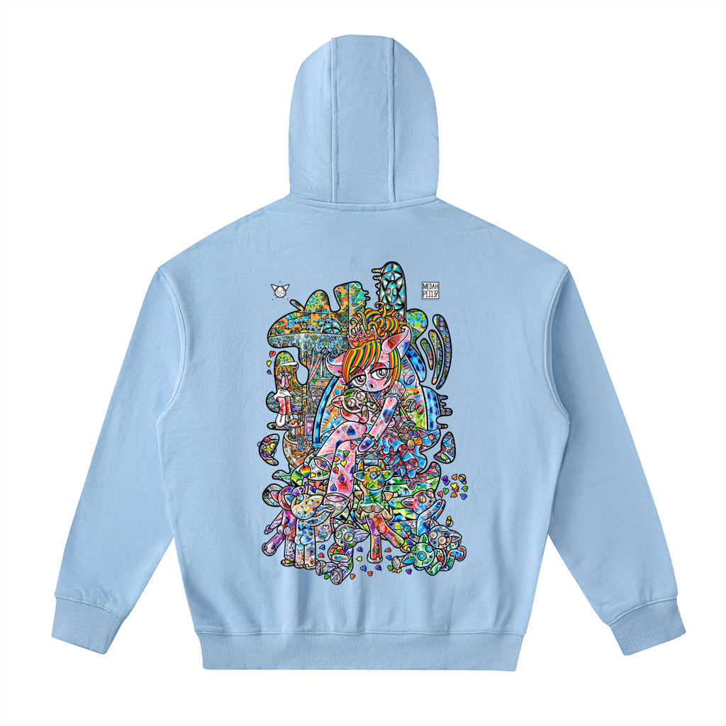 Sharing Is Caring - Drop-Shoulder Zip Up Hoodie