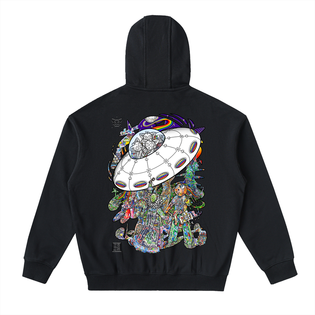 Spatial Awareness - Drop-Shoulder Zip Up Hoodie