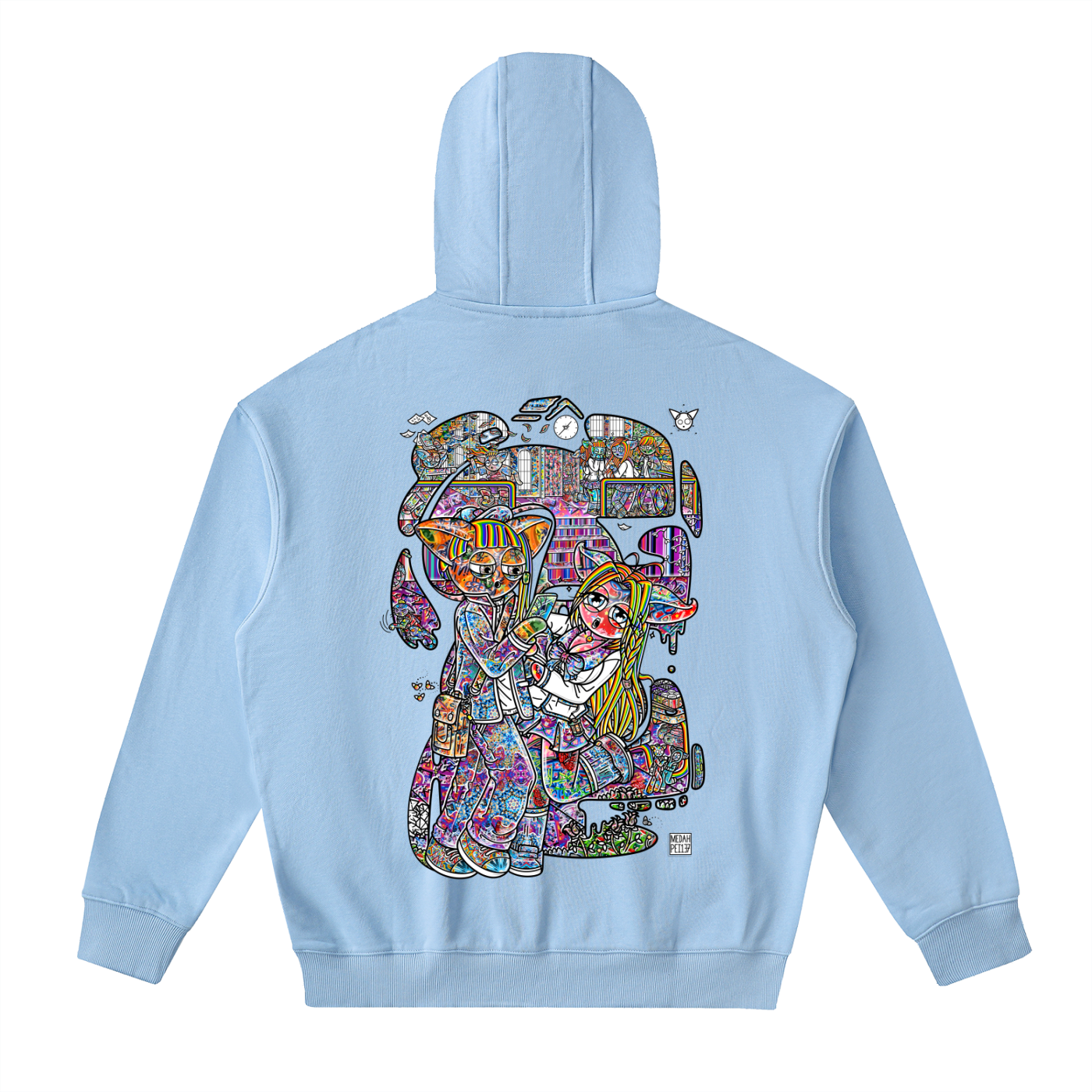 Slice Of Pei - Drop-Shoulder Zip Up Hoodie