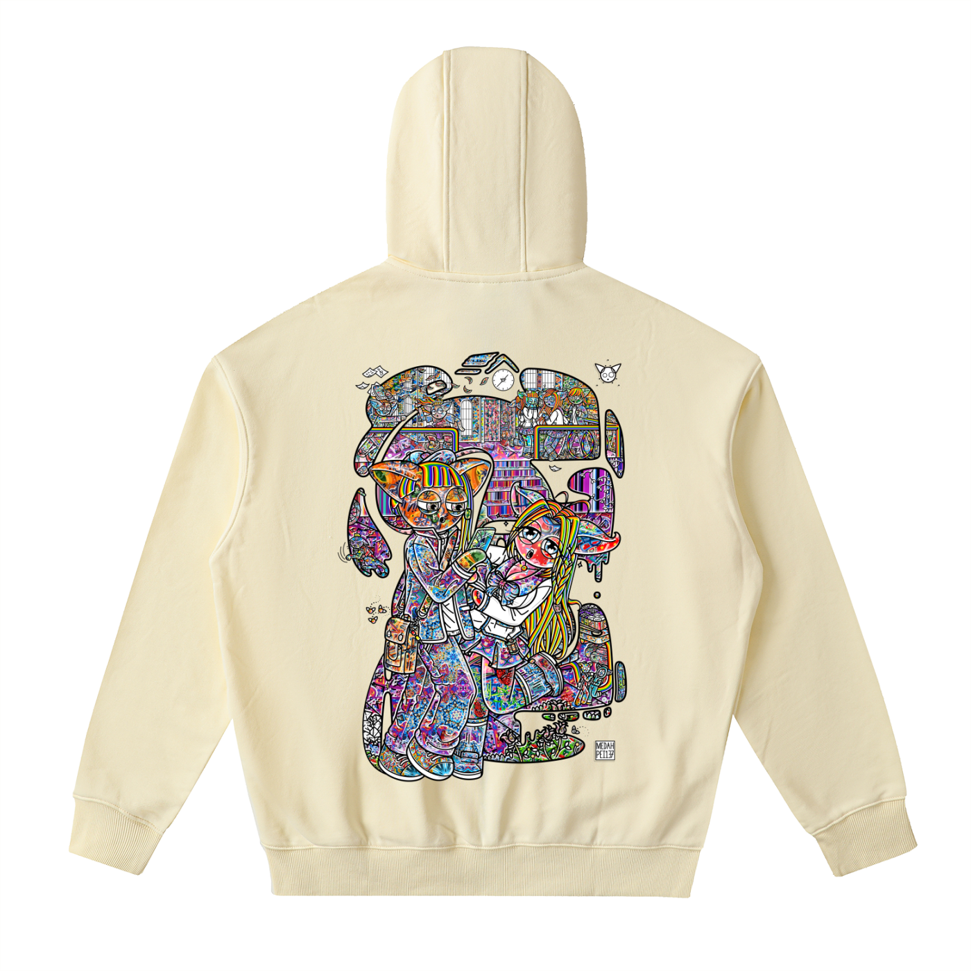 Slice Of Pei - Drop-Shoulder Zip Up Hoodie