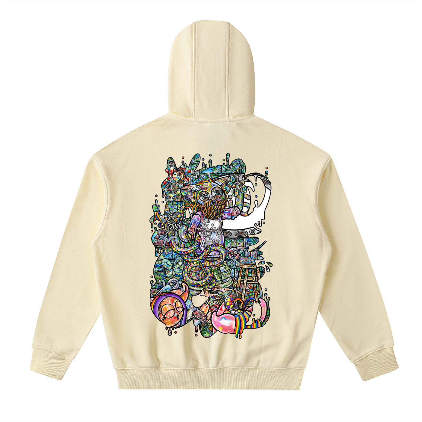 Beautifully Intrinsic Trip - Drop-Shoulder Zip Up Hoodie