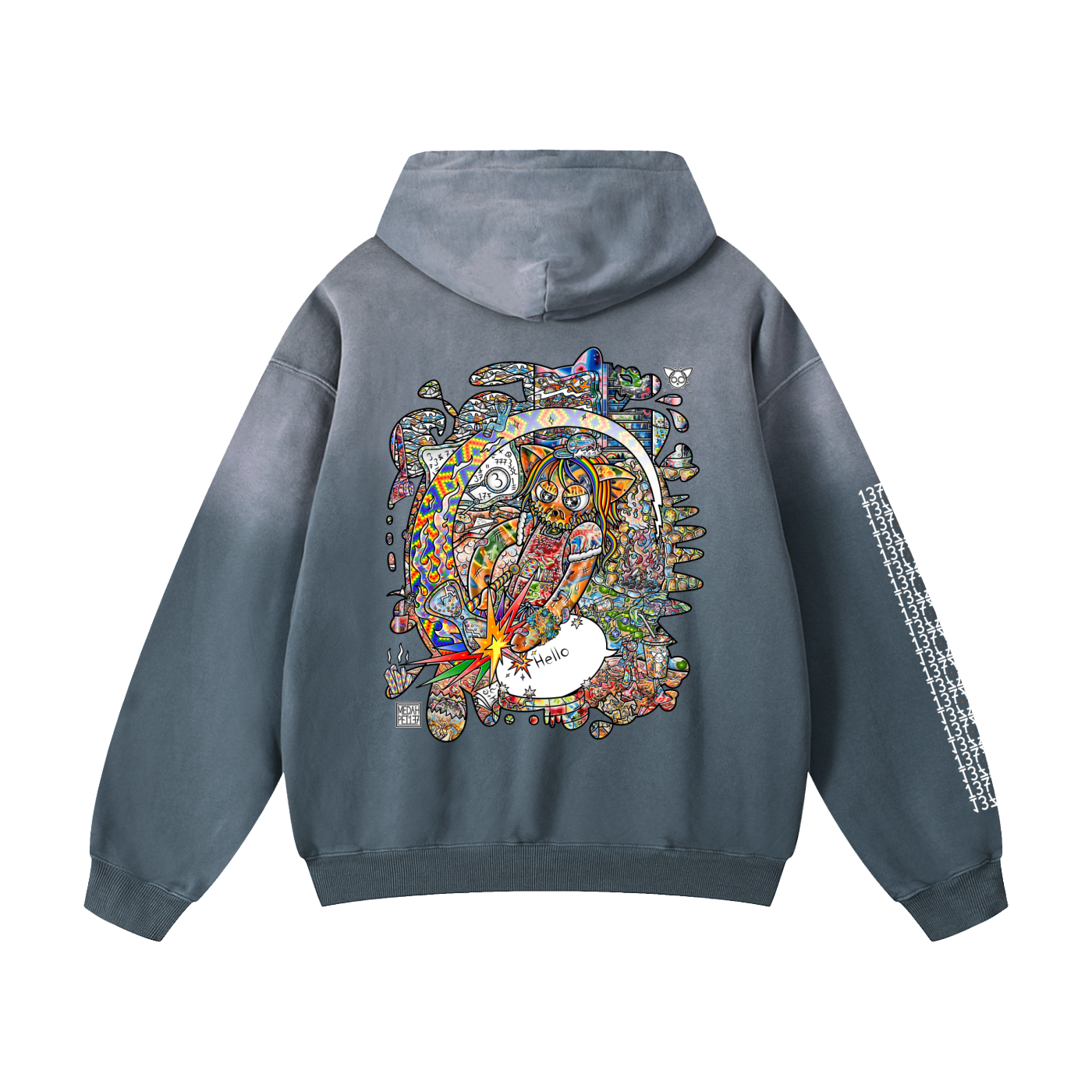 Cracking the Code - Heavyweight Sunfade Oversized Hoodie