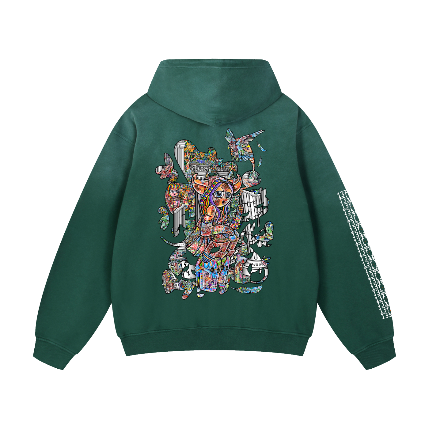 Pois In Ruins - Heavyweight Sunfade Oversized Hoodie