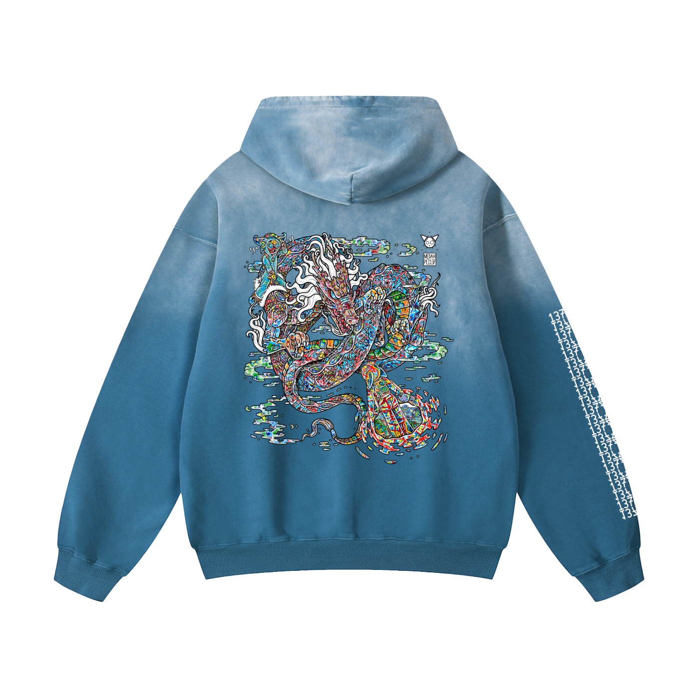 Face Off - Heavyweight Sunfade Oversized Hoodie