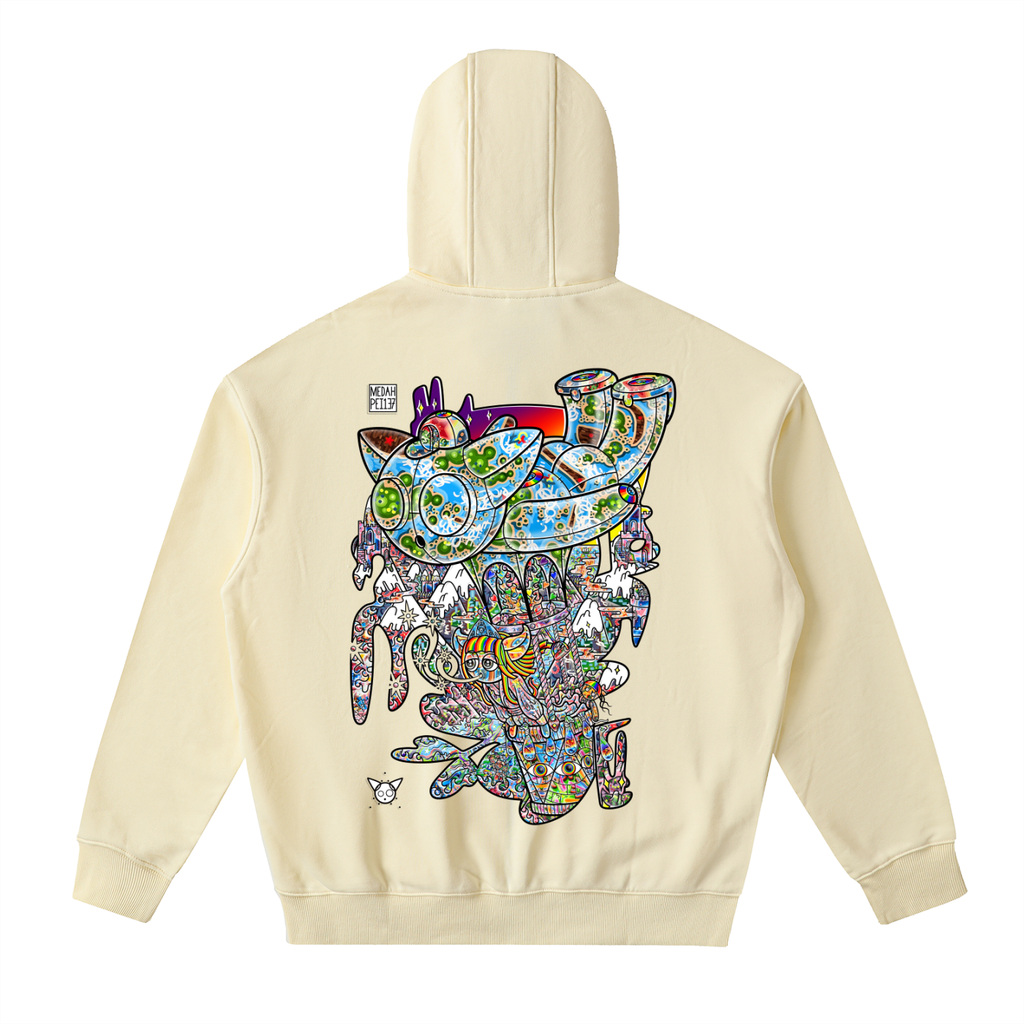 Master Of Elements - Drop-Shoulder Zip Up Hoodie