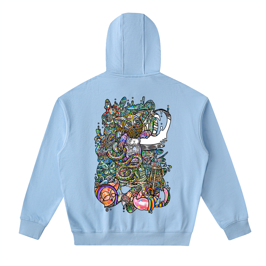 Beautifully Intrinsic Trip - Drop-Shoulder Zip Up Hoodie