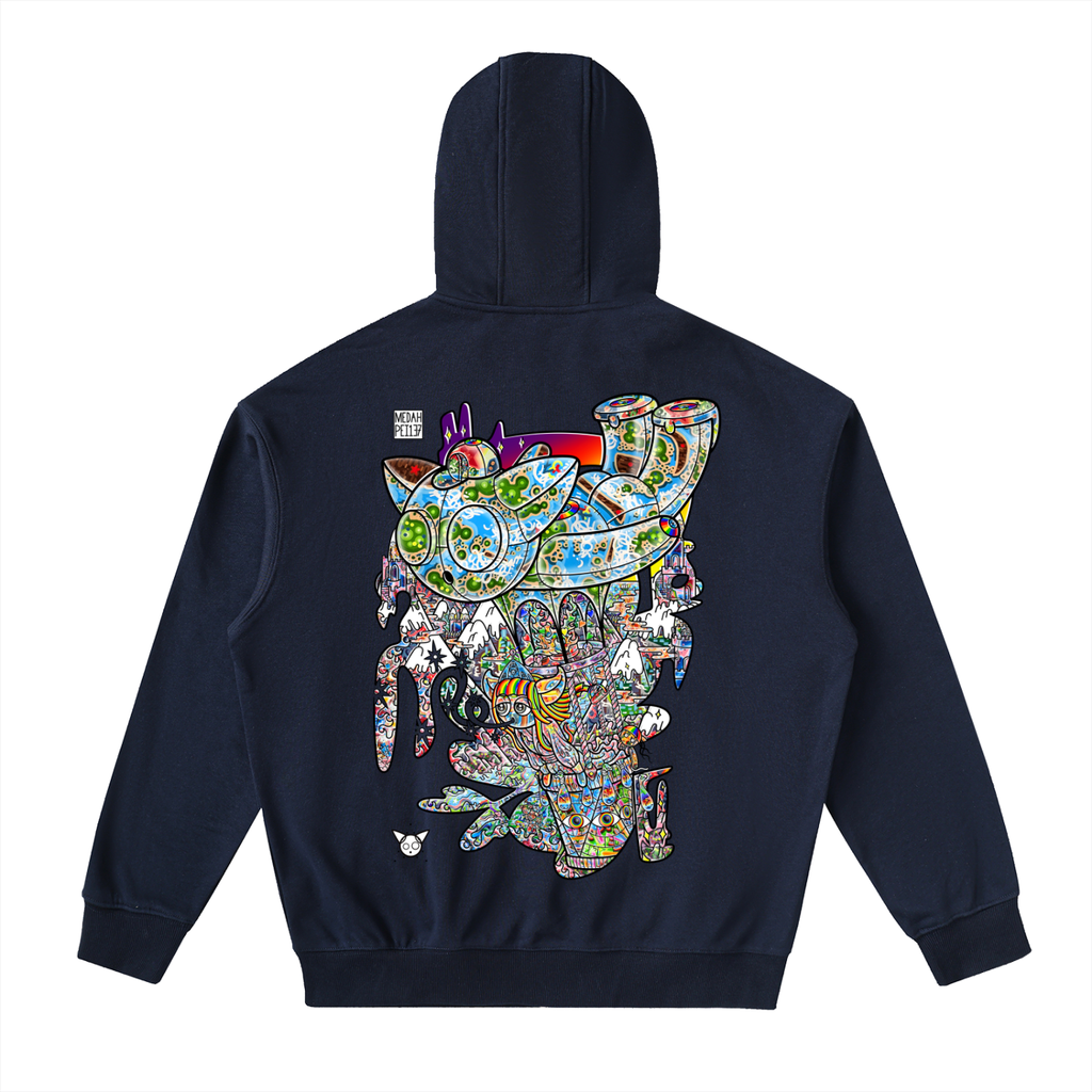 Master Of Elements - Drop-Shoulder Zip Up Hoodie
