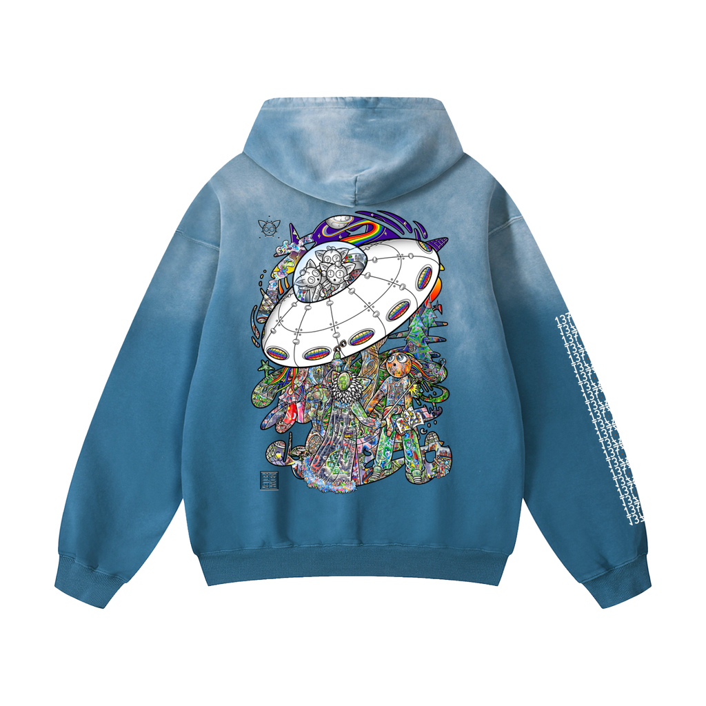 Spatial Awareness - Heavyweight Sunfade Oversized Hoodie