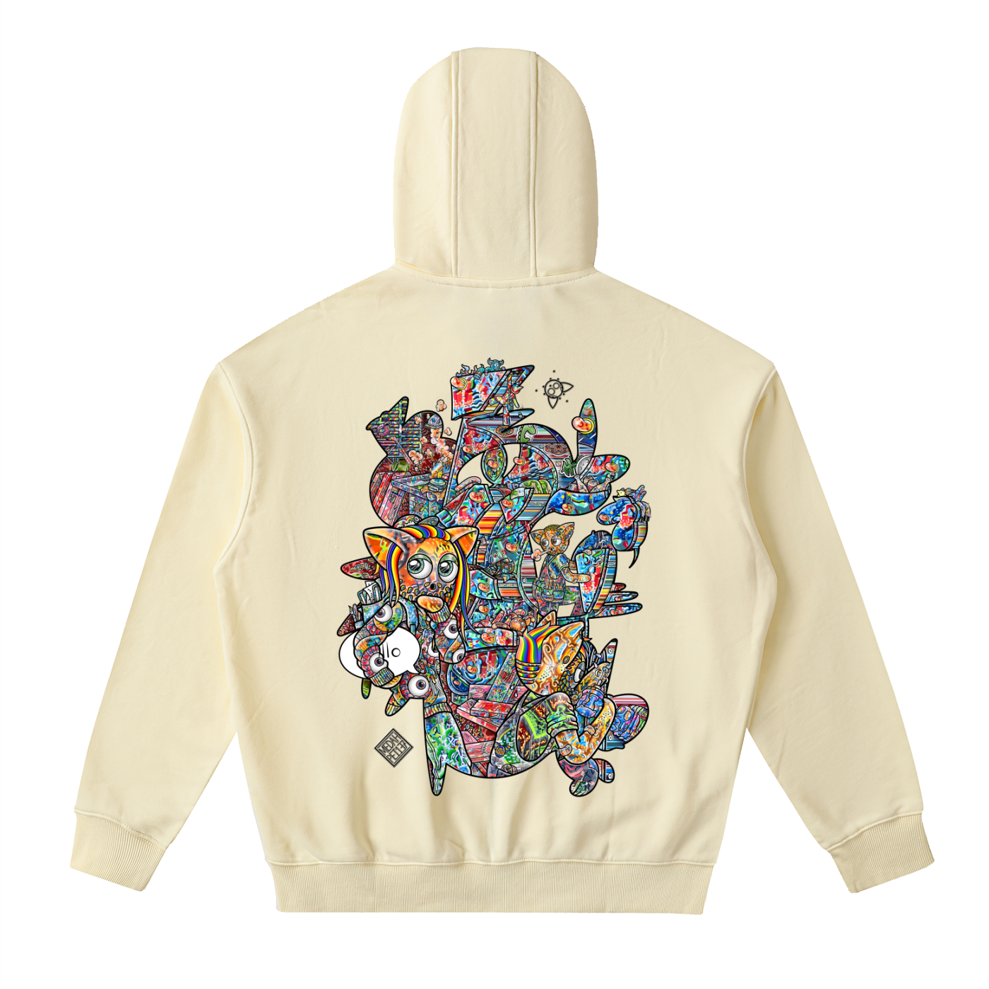 Compartmentaleyes - Drop-Shoulder Zip Up Hoodie