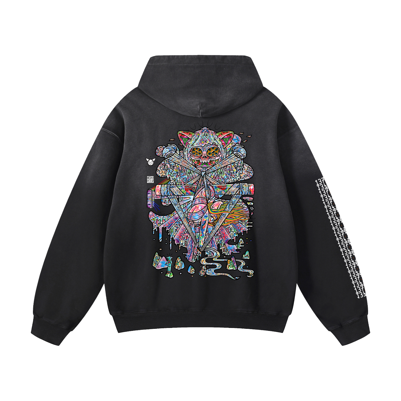 Balancing Negativity - Heavyweight Sunfade Oversized Hoodie