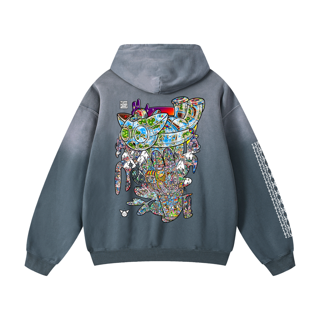 Master Of Elements - Heavyweight Sunfade Oversized Hoodie