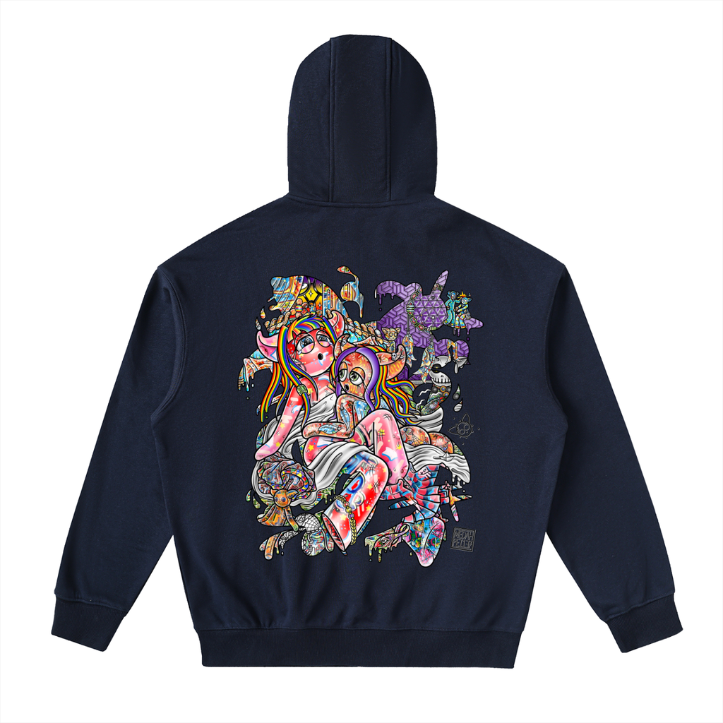 Sensificity - Drop-Shoulder Zip Up Hoodie