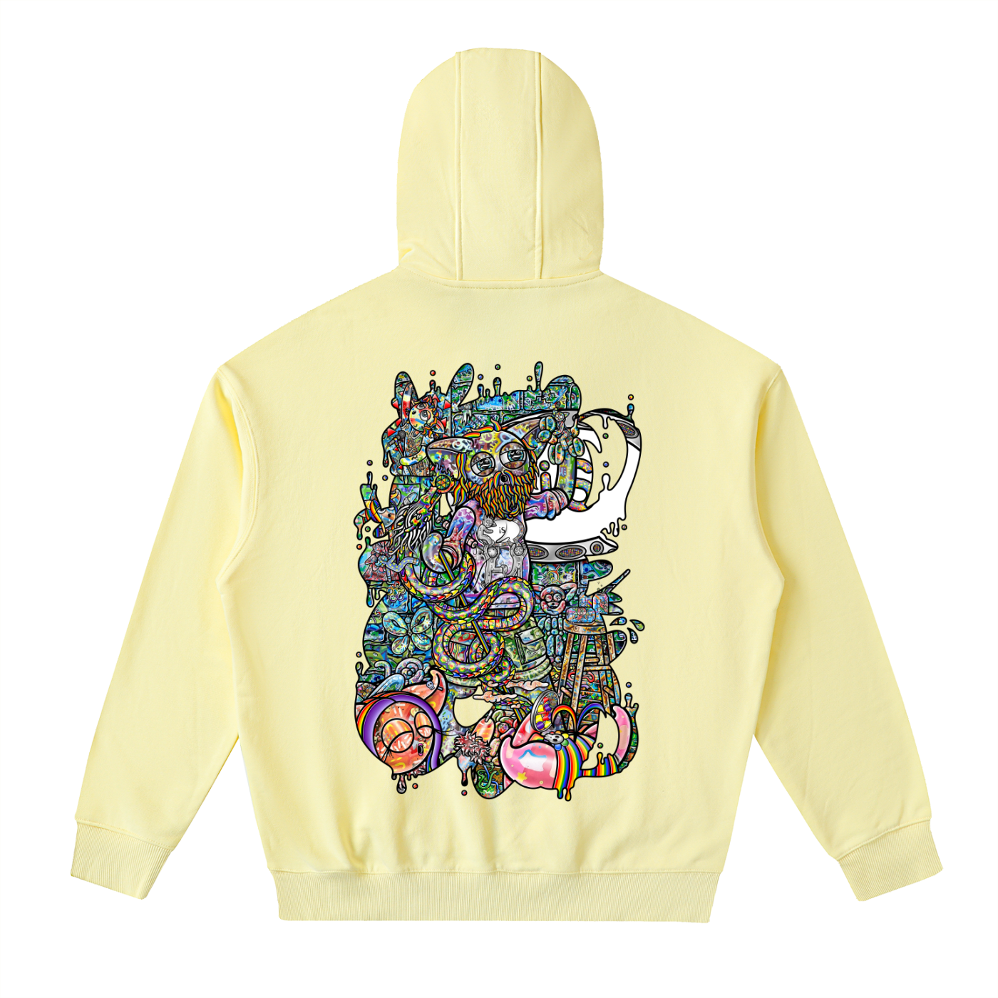 Beautifully Intrinsic Trip - Drop-Shoulder Zip Up Hoodie