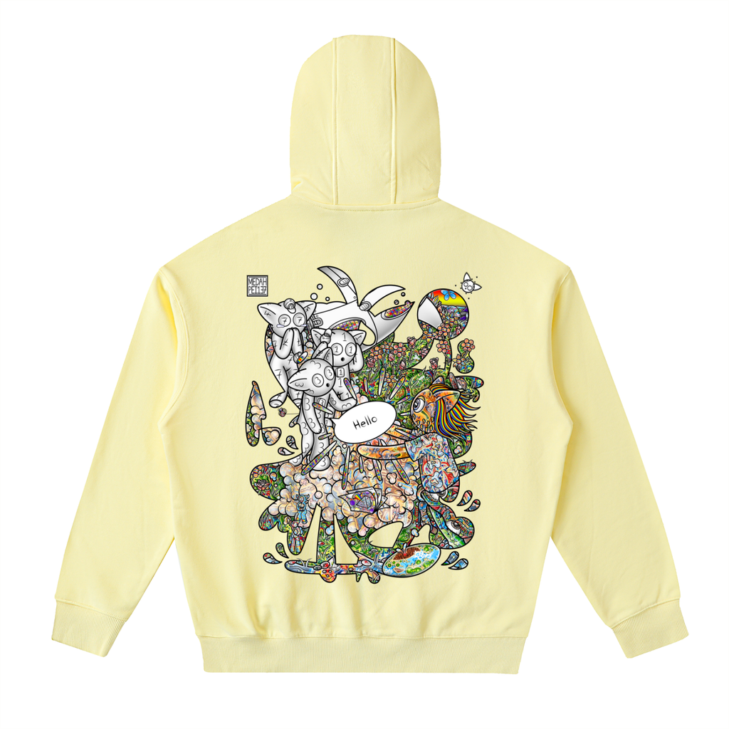 Other Wordly - Drop-Shoulder Zip Up Hoodie