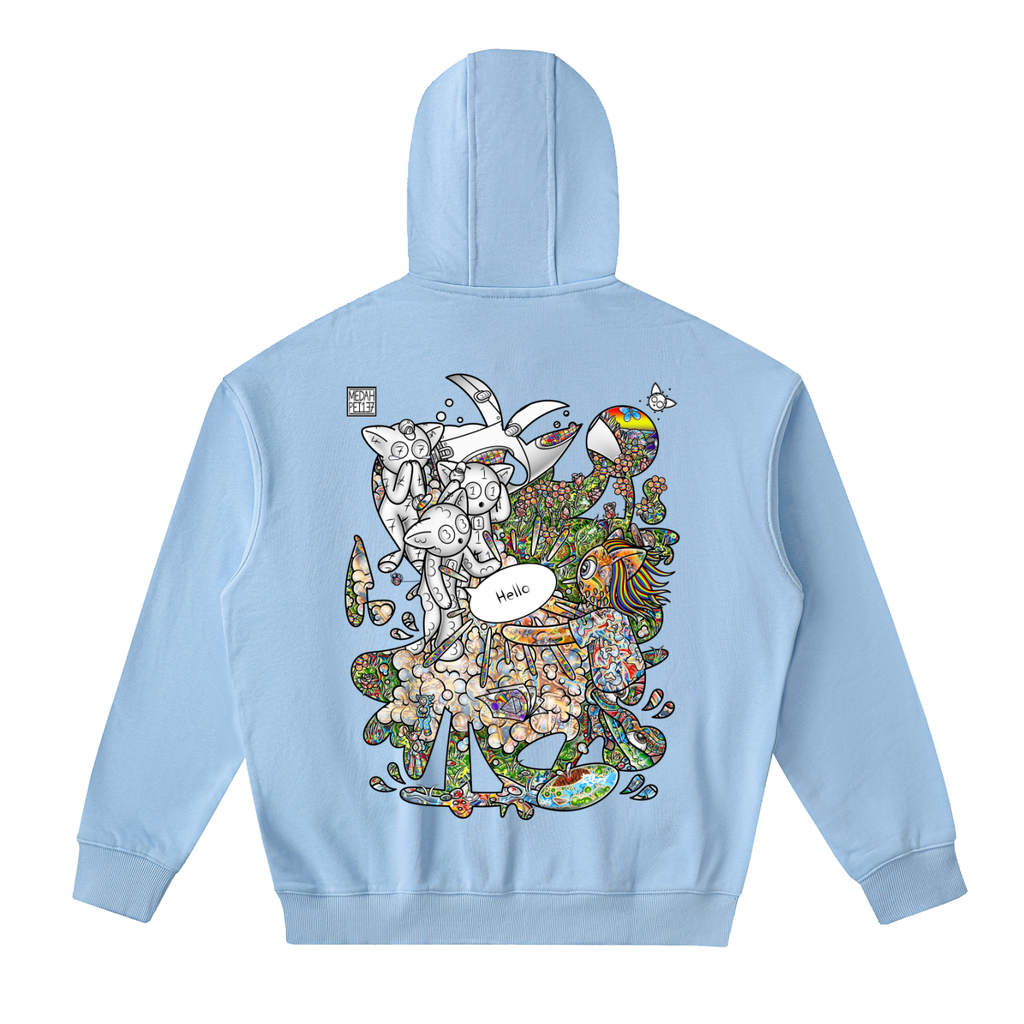 Other Wordly - Drop-Shoulder Zip Up Hoodie