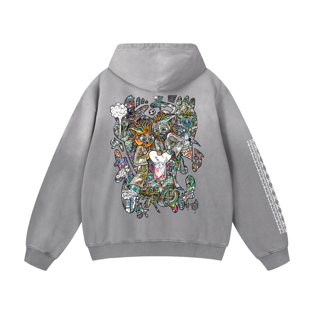 Combination Chatter- Heavyweight Sunfade Oversized Hoodie