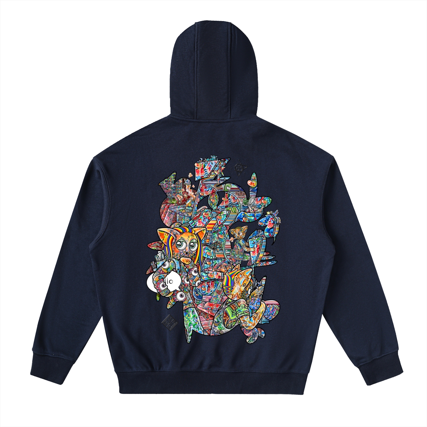 Compartmentaleyes - Drop-Shoulder Zip Up Hoodie