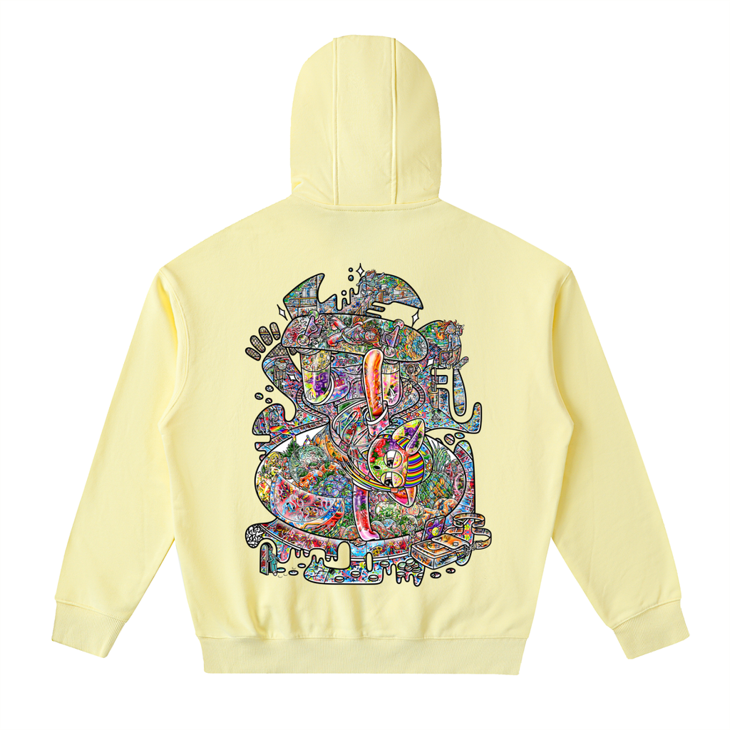 Attention Grabber - Drop-Shoulder Zip Up Hoodie