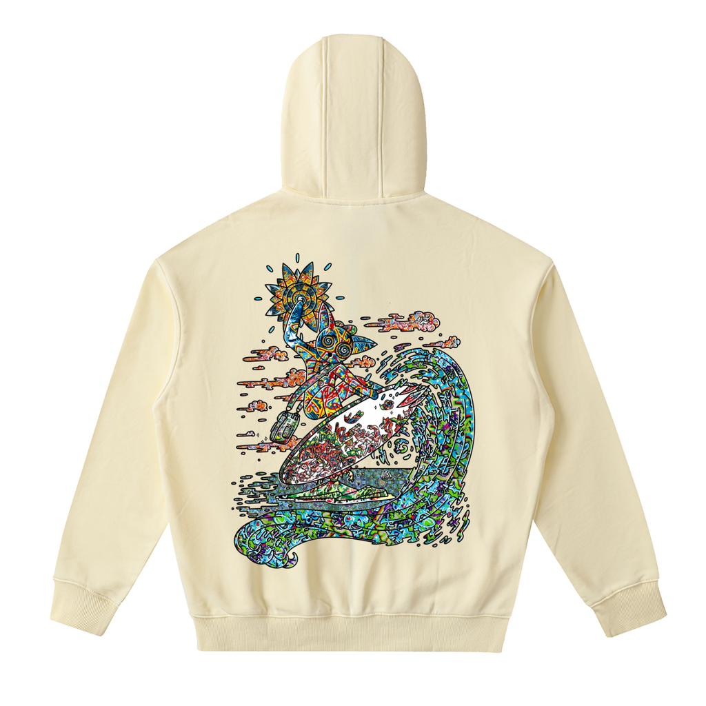 Spun On The Spin - Drop-Shoulder Zip Up Hoodie